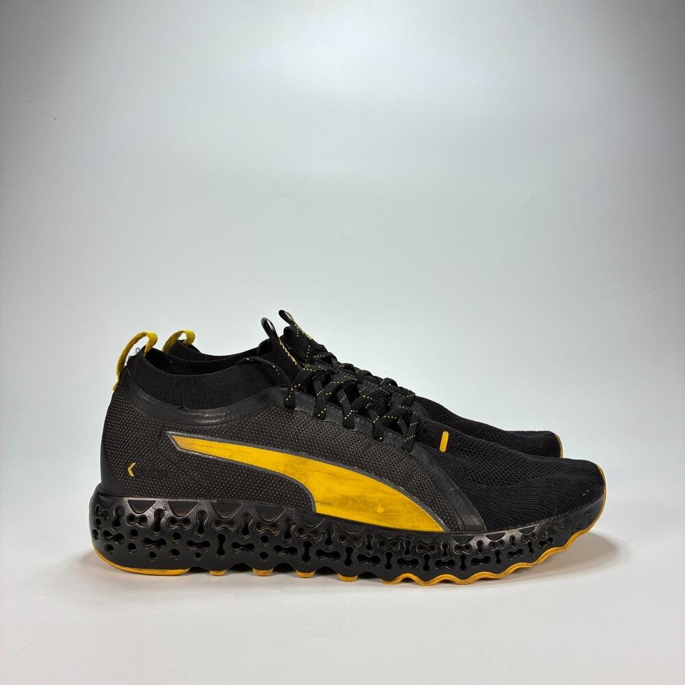 PUMA Calibrate Runner Black Super Lemon Lifestyle Shoes 194826-01 Men's Size 14